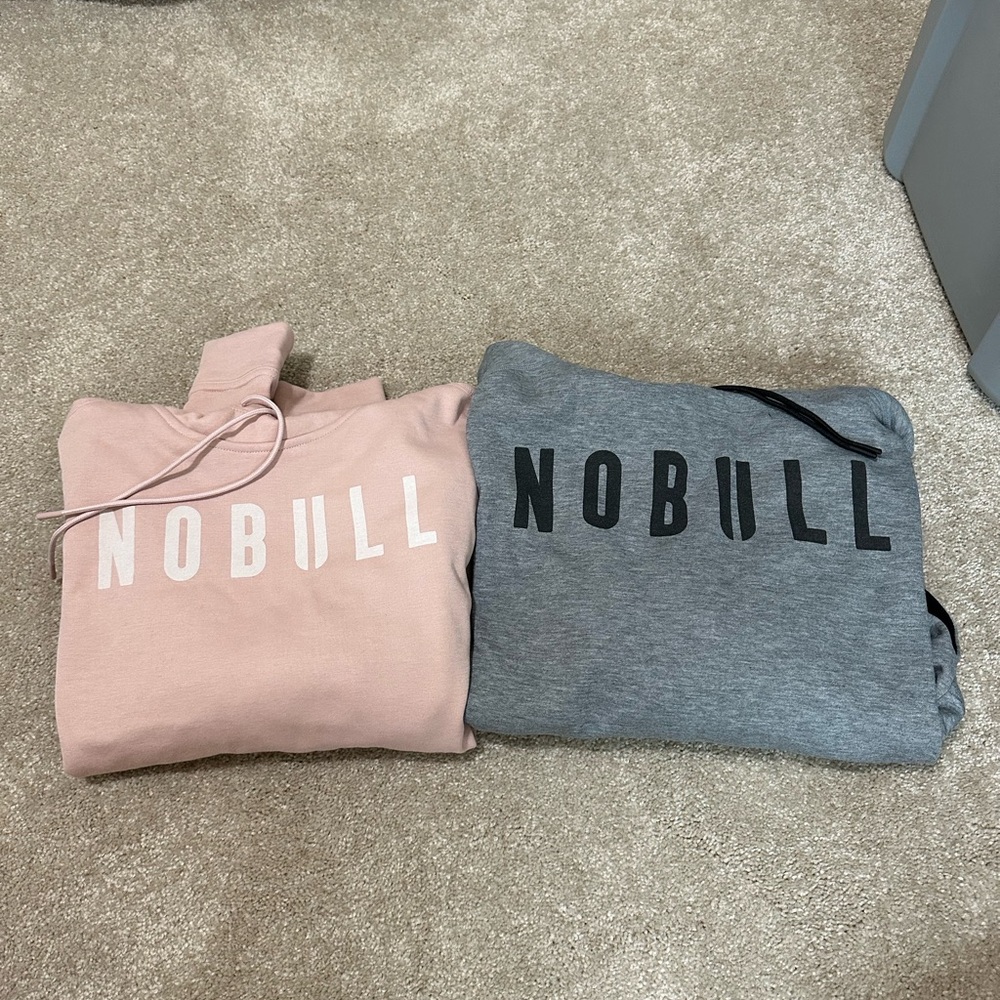NOBULL Pink and Gray Hoodies